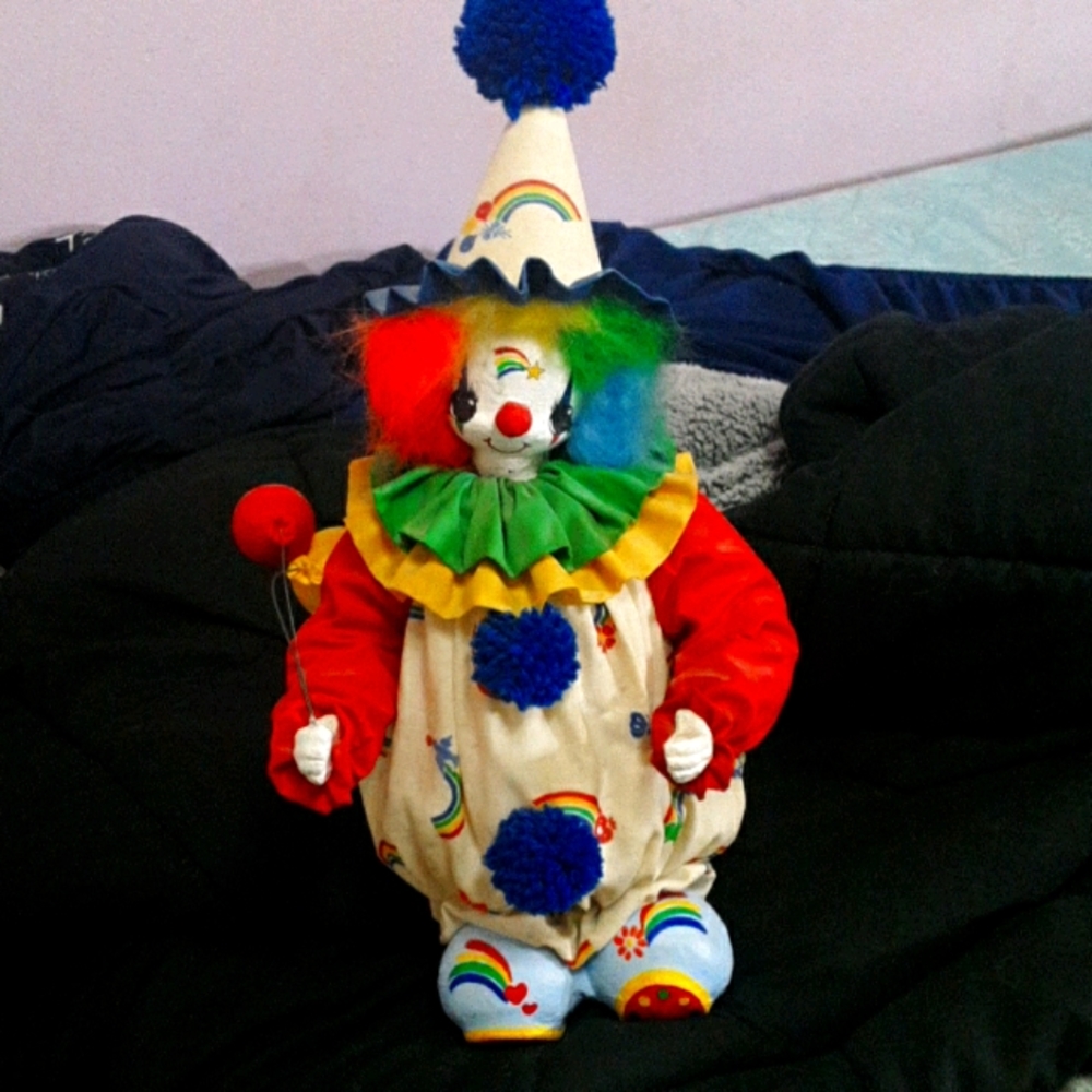 Vintage handcrafted mache clown